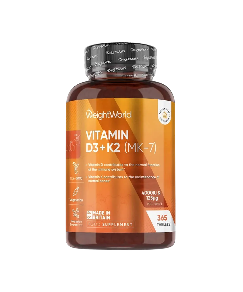 Vitamin D3 + K2 (MK7) - WeightWorld | 365 CAPS — image 1