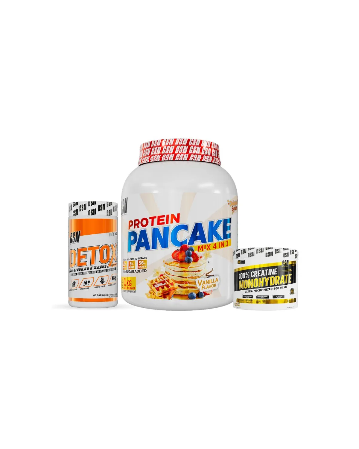 Pack Protein Pancake + Detox Revolution + 100% Creatine Monohydrate — image 1