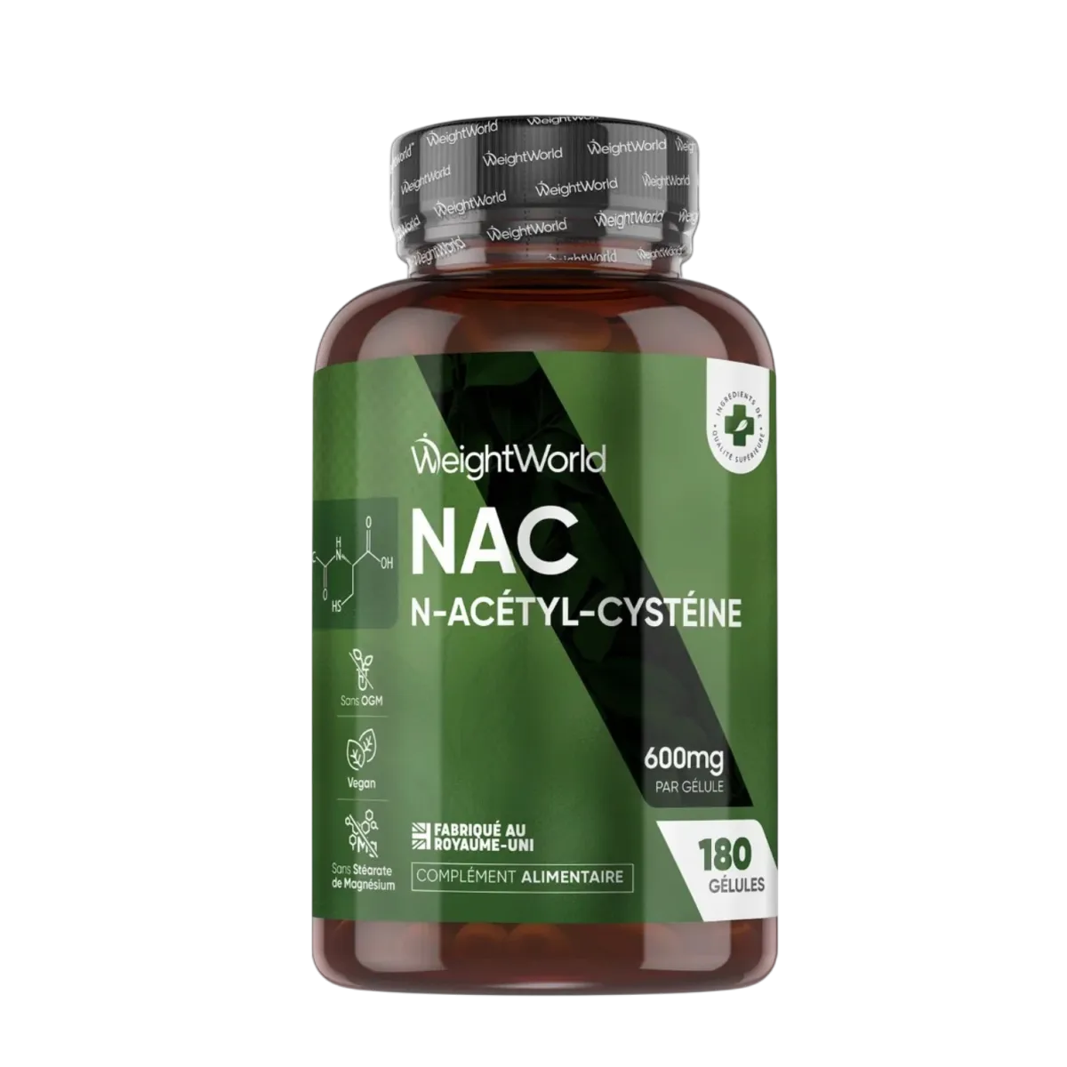 WeightWorld NAC – N-Acétyl-Cystéine 600mg (180 gélules)